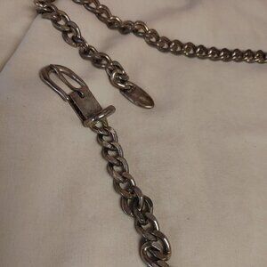 Chain  Belt for women Silver Tone Buckle Clasp 37"  #7